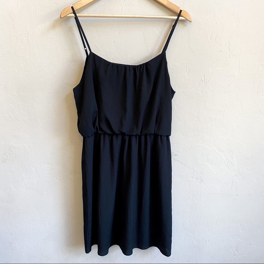 Aqua Black Sleeveless Little Black Dress Large